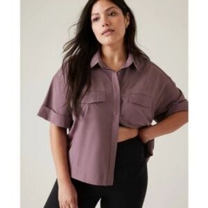 1X Athleta Hike Packable Top - Damask Mauve